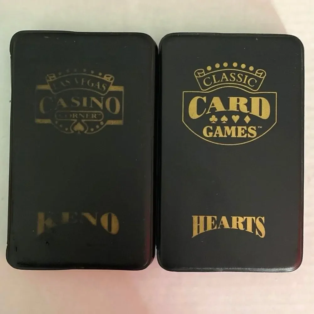 Vintage Handheld Electronic Casino Games Lot Of 4 Hearts Poker Keno Nudge Radica